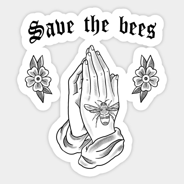 Save the bees Sticker by mariexvx